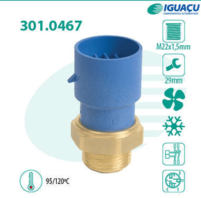Interruptor Térmico Radiador Gm Astra Calibra Omega Suprema Vectra Iguaçu - 301046795120