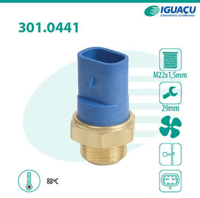 Interruptor Térmico Radiador Gm Astra Calibra Vectra Iguaçu - 301044188