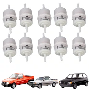 KIT 10UN FILTRO DE COMBUSTIVEL BLINDADO  FUSCA GOL OPALA CHEVETTE KOMBI KADETT MONZA