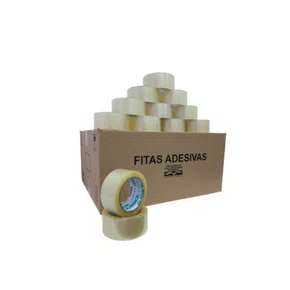 KIT COM 10 UNID DE FITA ADESIVA TRANSPARENTE
