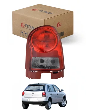 Lanterna Traseira Gol G4 2005 Até 2012 Carcaça Vermelha Bicolor Fumê