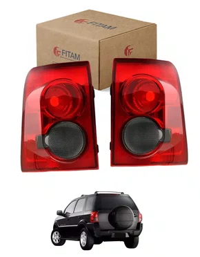 Par de Lanterna Ford Ecosport 2008 Até 2012 Bicolor Fume