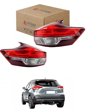 Par de Lanterna Traseira Nissan Kicks 2017 Até 2022 Canto 