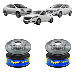 Par Disco De Freio Dianteiro Ventilado Sem Cubo Chevrolet Cobalt/onix Joy/onix/novo Prisma 2013 Em Diante - Hf