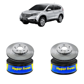 Par Disco De Freio Dianteiro Ventilado Sem Cubo Honda Crv 2007-2016 - Hf
