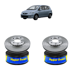 Par Disco De Freio Dianteiro Ventilado Sem Cubo Honda Fit 2004-2008 - Hf
