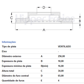 Par Disco De Freio Dianteiro Ventilado Sem Cubo Volkaswagen Gol/saveiro/voyage 2008 Em Diante - Hf