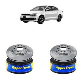 Par Disco De Freio Dianteiro Ventilado Sem Cubo Volksvagen Jetta 2011 Em Diante - Hf