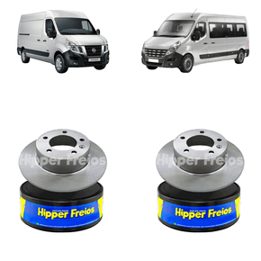 Par Disco De Freio Traseiro Solido Sem Cubo Nissan/renault Nv400/master 2013 Em Diante - Hf 