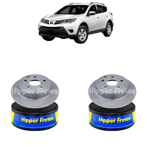Par Disco De Freio Traseiro Solido Sem Cubo Toyota Rav 4 2006 Em Diante - Hf