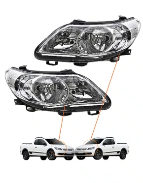 PAR FAROL DIREITO SAVEIRO 2009/2013 GOL 2009/2012 VOYAGE 2009/2012