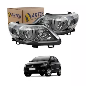 Par Farol Foco Duplo Cromoonix Gol G5 Original Arteb