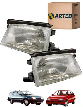 PAR FAROL H4 IPANEMA KADETT GS GSI 1989 ATÉ 1998 FOCO SIMPLES ARTEB