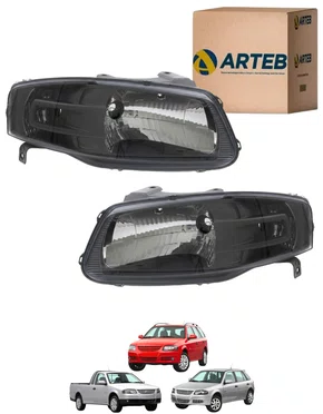 PAR FAROL H4 MÁSCARA NEGRA GOL SAVEIRO PARATI 2006 A 2008