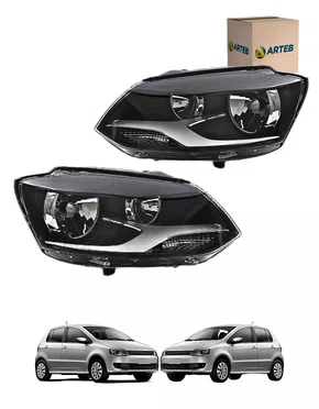 PAR FAROL H7/ H1 C/REGULAGEM MANUAL FOX 2011 Á 2014
