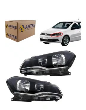 PAR Farol Máscara Negra Gol Voyage Saveiro G6 13 A 15 16 Arteb