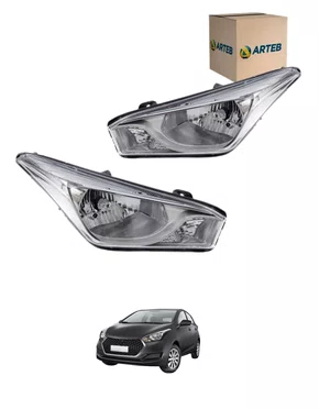 PAR FAROL MOLD METALIZADA HB20 2012 Á 2017