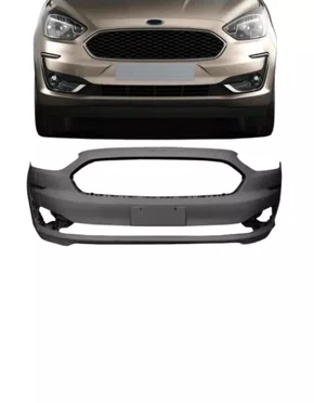 Parachoque Dianteiro Ka Hatch Sedan 19 20 21 44 Furo Milha Preto