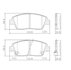 PASTILHA DE FREIO DIANT HYUNDAI