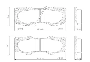 PASTILHA DE FREIO DIANT MITSUBISHI/TOYOTA