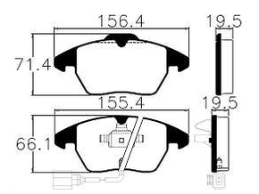 Pastilhas De Freio Dianteira A3 1.6 1.8 1.9 2.0 2.0ql Conversivel 1.8 Tfsi Quattro C4 1.6 16v C4 2.0 Flex C4 2.0 Hdi Jetta Ecopads - Eco1446