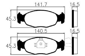 Pastilhas De Freio Dianteira Agile 1.4 Celta 1.0 1.4 Corsa (classic, Sedan, Pickup) Tigra Lanos Ecopads - Eco1014