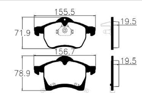 Pastilhas De Freio Dianteira Astra 2.0 2.0td Meriva 1.8 Vectra (cd 2.2 Gls 2.0 Elegance 2.0 Elite 2.4 Gt 2.0) Zafira 2.0 Ecopads - Eco1022 
