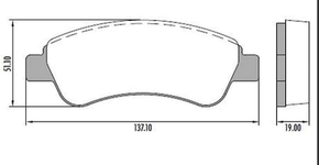 Pastilhas De Freio Dianteira C3 1.6 C4 1.8 2.0 C4 Pallas/picasso 2.0 206 1.6 208 1.6 307 2.0 Xsara 1.6 Lonaflex - P505