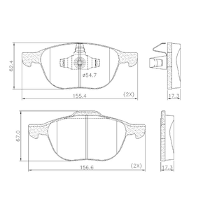 Pastilhas De Freio Dianteira Ecosport 2.0 1.6 Focus 2.0 1.6 C30 2.0 2.4 2.5 C70 2.5 S40 1.8 2.4 2.5l V50 1.6 2.0 2.4 2.5 Lonaflex - P767