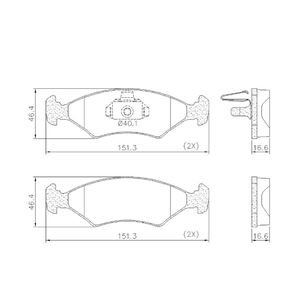 Pastilhas De Freio Dianteira Fiesta 1.0 1.8 1.4 1.6 Ka 1.6 Escort 1.8 Lonaflex - P65