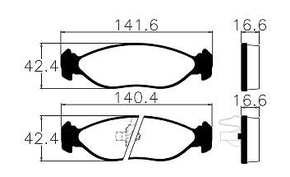 Pastilhas De Freio Dianteira Fiesta 1.0 Sohc Ka 1.0 1.3 Ecopads - Eco1453