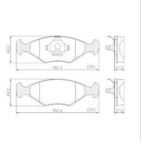 Pastilhas De Freio Dianteira Fiorino 1.0 1.3 1.5 1.6 Uno 1.0 Lonaflex - P47