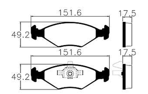 Pastilhas De Freio Dianteira Fiorino 2008-2010 Palio Siena Uno 1.0 Way Ecopads - Eco1456