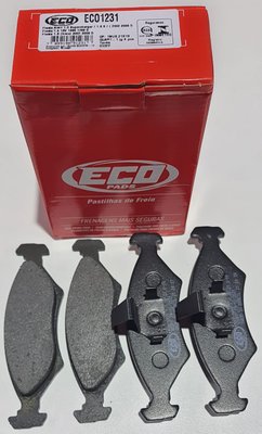 Pastilhas De Freio Dianteira Ford Courier 1.3 1.4 1.6 Escort 1.8 16v Sw Fiesta 1.0 1.4 1.6 Ka 1.6 Ecopads - Eco1231