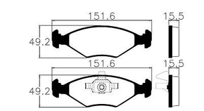Pastilhas De Freio Dianteira Gol 1.0 1.6 1.8 Parati Saveiro Ecopads - Eco1459