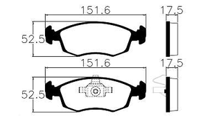 Pastilhas De Freio Dianteira Grand Siena 1.6 16v Idea 1.4 1.6 16v 1.8 Palio Novo 1.6 16v Ecopads - Eco1454