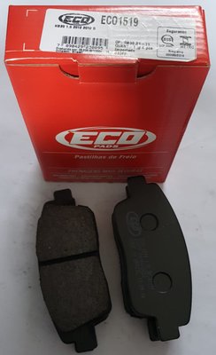 Pastilhas De Freio Dianteira Hb20 1.0 2012-2019 Ecopads - Eco1519