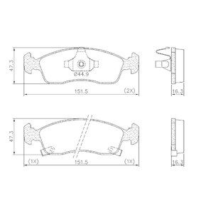 Pastilhas De Freio Dianteira Onix 1.0 1.4 8v Cobalt 1.4 1.8 8v Prisma 1.0 1.4 8v Lonaflex - P94