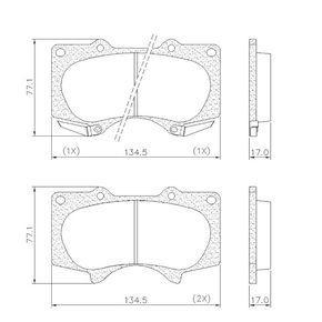 Pastilhas De Freio Dianteira Pajero 3.2 3.8 Hilux 3.0 4.0 2.8 2.7 2.8 Sw4 2.7 3.0 2.8 4.0 Land Cruiser 3.0 Lonaflex - P528 