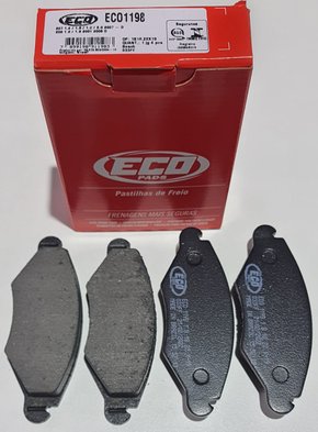 Pastilhas De Freio Dianteira Peugeout 206 1.0 1.6 2001-2008 207 1.4 1.6 1.8 2.0 Ecopads - Eco1198
