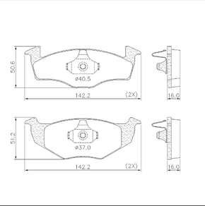 Pastilhas De Freio Fox 1.0 Gol 1.0 1.6 Voyage 1.0 Lonaflex - P368