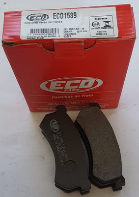 Pastilhas De Freio Dianteira Renault Kwid 2017-2019 Ecopads - Eco1589