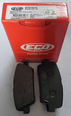 Pastilhas De Freio Traseira Equus 4.6 V8 Santa Fé 2.4 2.7 3.5 V6 4x4 2010 Ecopads - Eco1515