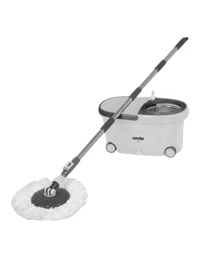 Rodo MOP giratório com cesto de 7,5 litros em aço inox