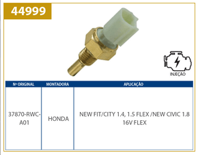 Sensor De Temperatura Honda Accord City New Civic New Fit Valclei - 44999