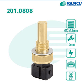 Sensor Temperatura Água Fiat/gm/alfa Romeo/peugeot 164 Uno 3500 Grand Blazer Ipanema Kadett Monza Omega Silverado Suprema 505 Iguaçu - 2010808