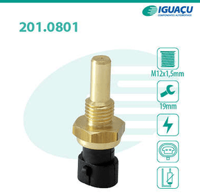 Sensor Temperatura Água Fiat/gm Stilo Agile Blazer Celta Classic Cobalt Corsa Ipanema Kadett Meriva Montana Monza Omega Prisma Spin Suprema Iguaçu - 2010801