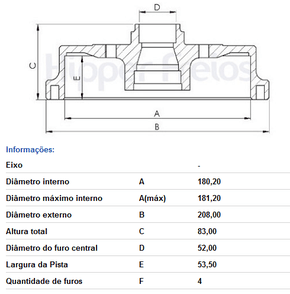 Tambor De Freio Tras Com Cubo Renault Clio  Logan 