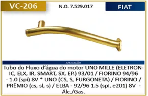 TUBO DE REFRIGERAÇÃO FIAT