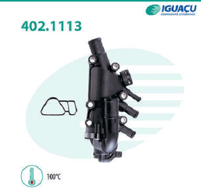 Válvula Termostática Com Carcaça Ford Courier 1.6 8v Ka 1.6/1.0 8v Iguaçu - 4021113100